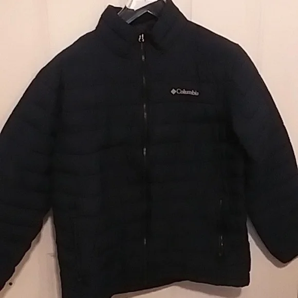 Navy Blue Columbia Puffer Coat - Picture 2 of 5